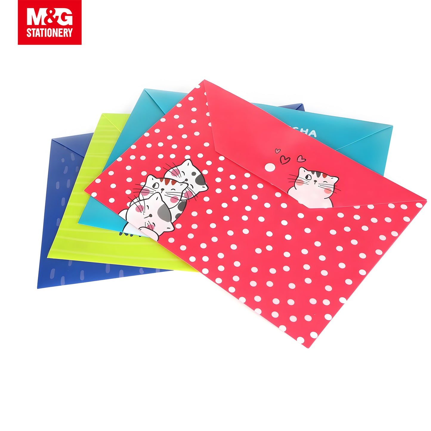 M&G "So Many Cats" A4 0.2mm PP Button File Bag 360s/Set (ADM929FM)