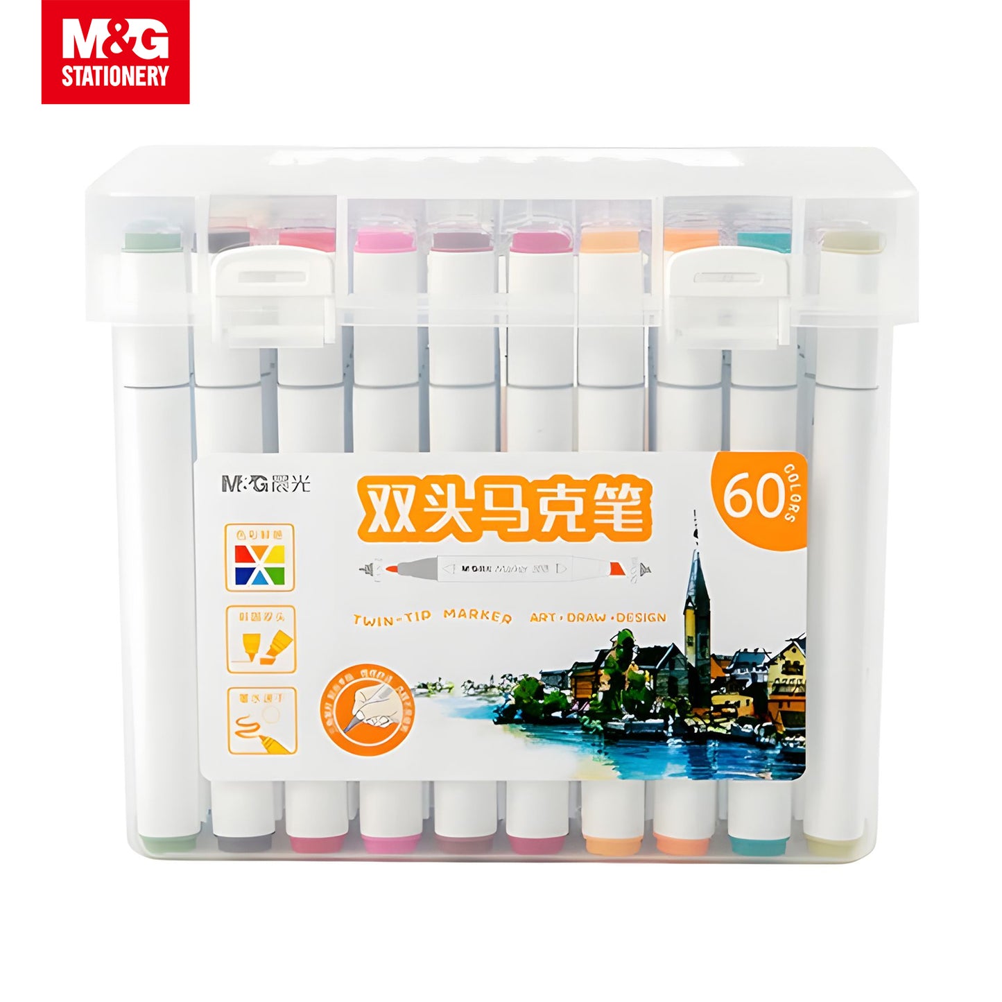 M&G Double Tip Triangle Art Marker 60 Colors (APMV0904)
