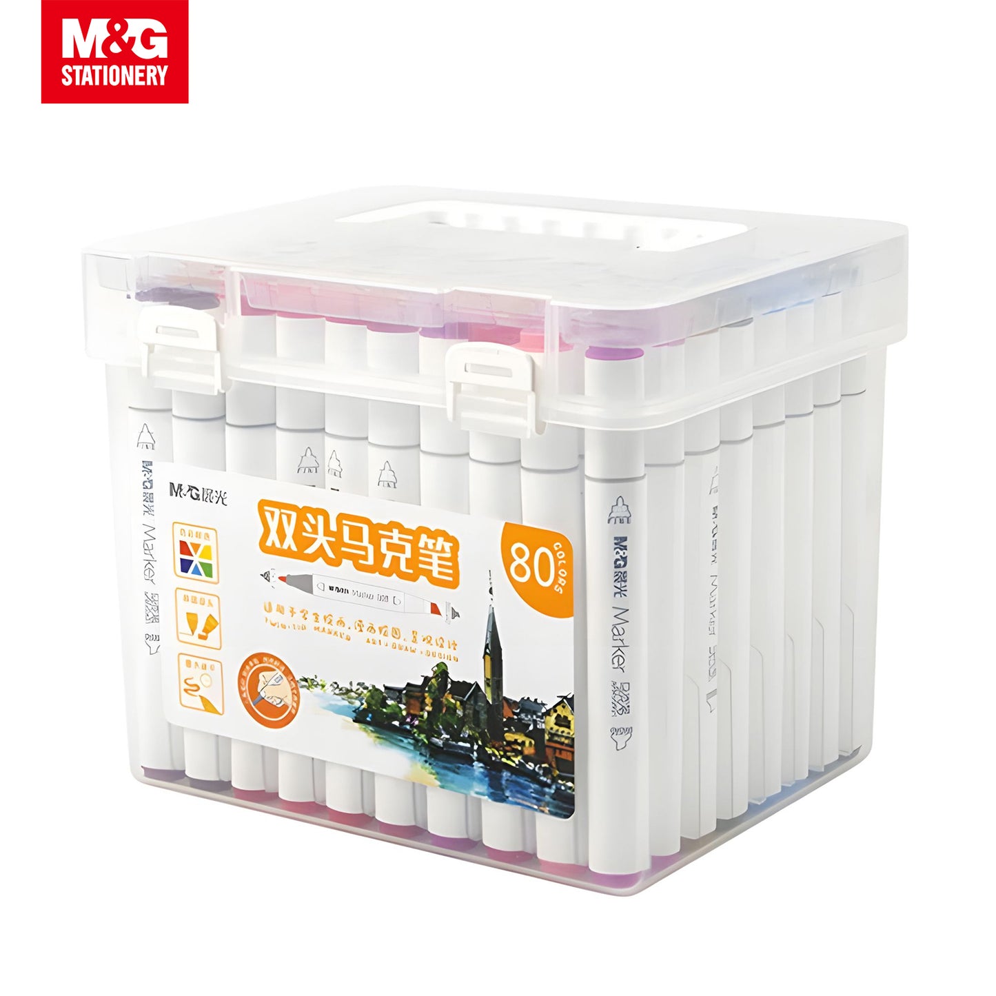 M&G Double Tip Triangle Art Marker 80 Colors (APMV0906)
