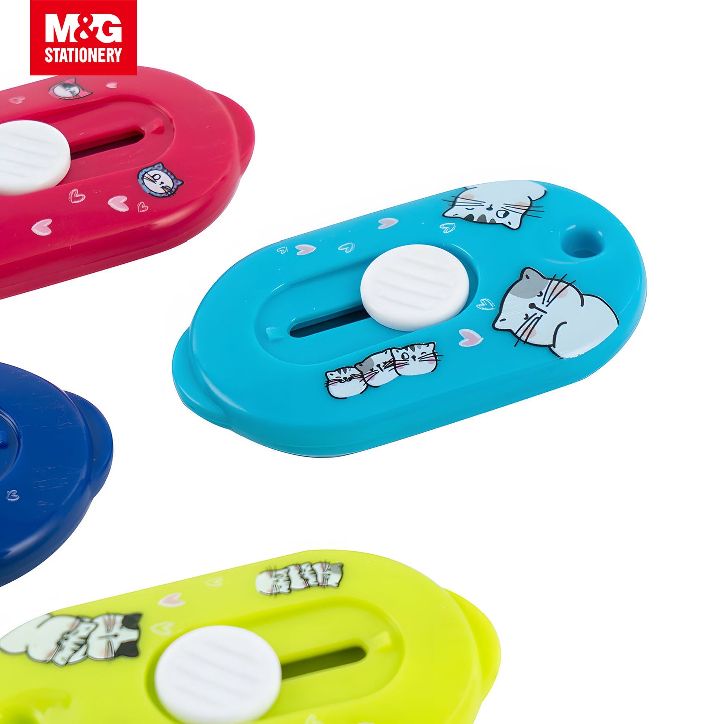 M&G "So Many Cats" Retractable Paper Cutter Knife 3.5 x 6cm 24s/Set (ASS913D9)