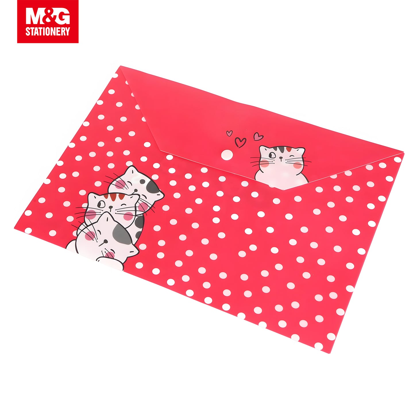 M&G "So Many Cats" A4 0.2mm PP Button File Bag 360s/Set (ADM929FM)