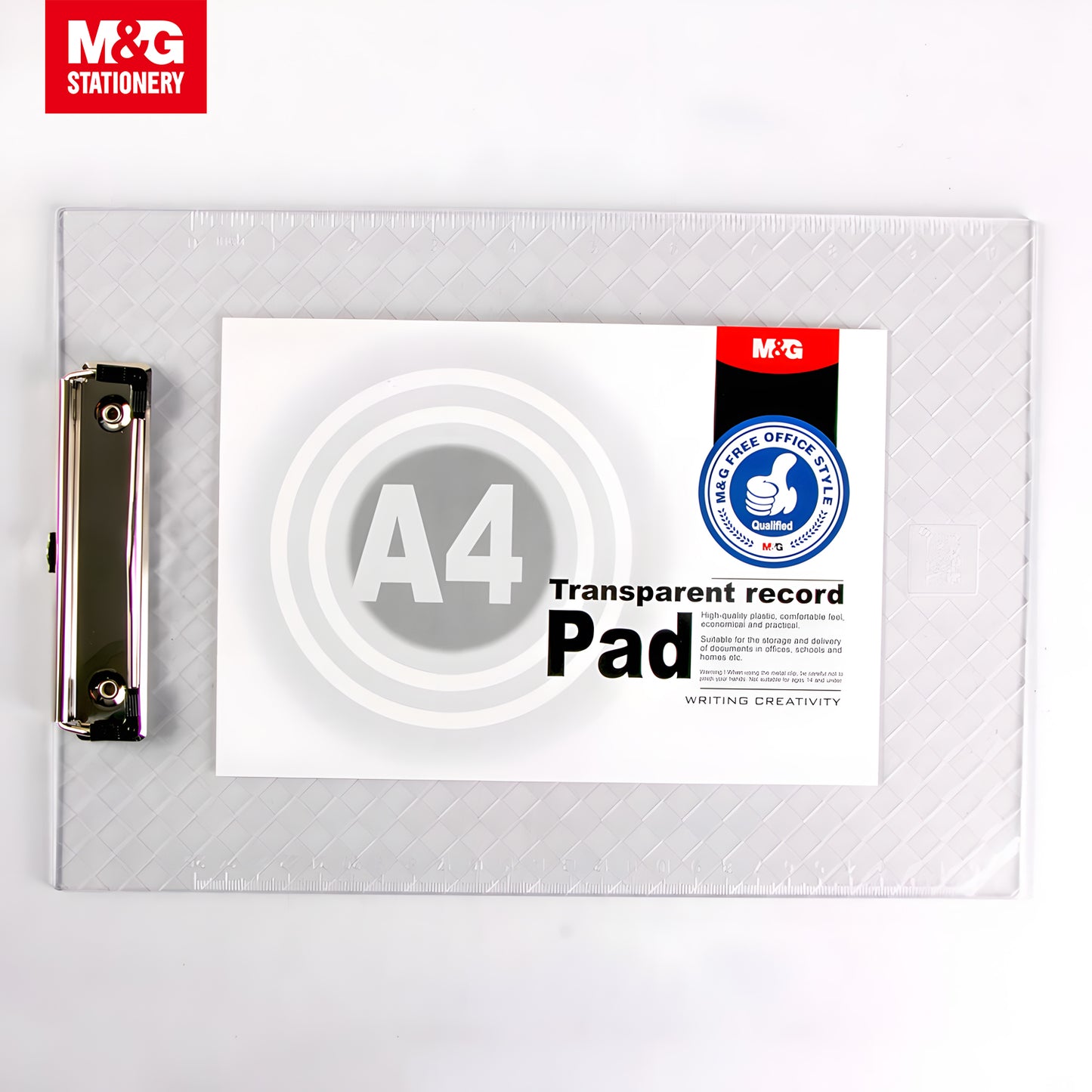 M&G A4 PS Transparent Clip Board 20s/Set (ADM929WH)