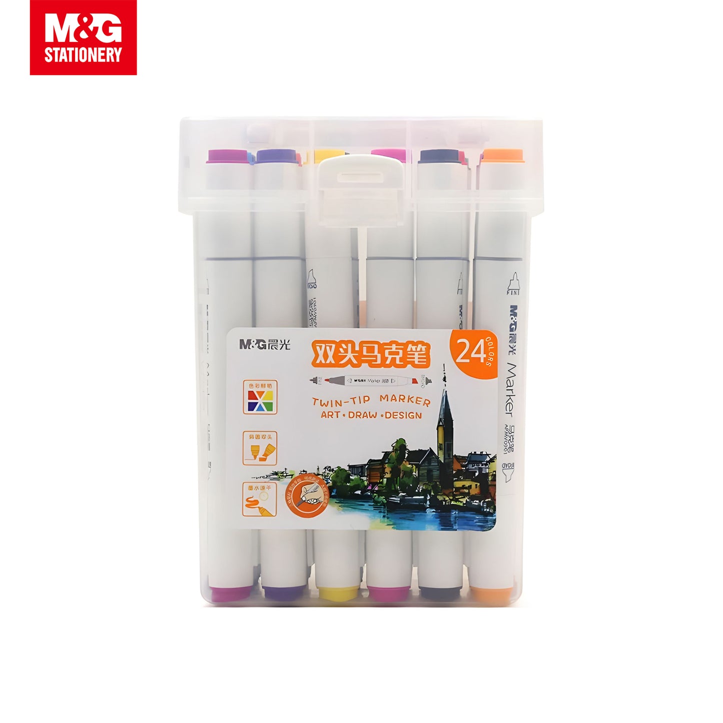 M&G Double Tip Triangle Art Marker 24 Colors (APMV0901)