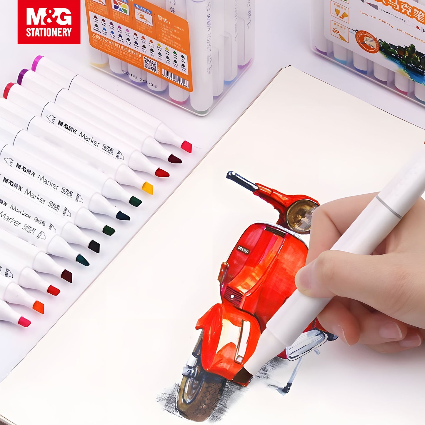 M&G Double Tip Triangle Art Marker 60 Colors (APMV0904)